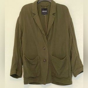 Madewell Lightspun Dorset Oversized Blazer size L